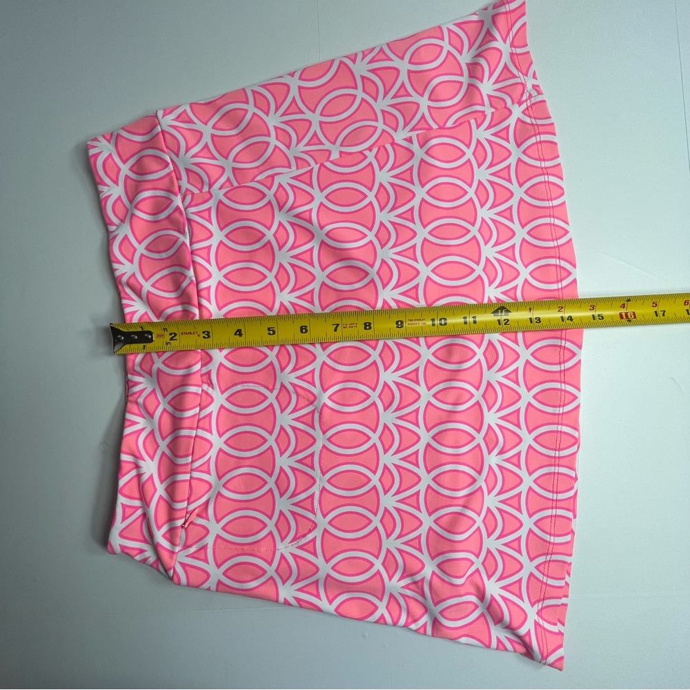 LULU B Women's Athletic Pickelball Tennis Skort Bright Pink Geometric Size XS - Picture 8 of 9